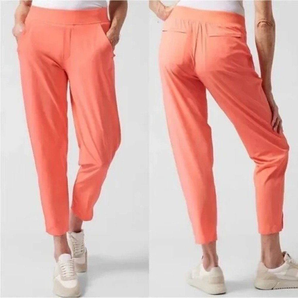 Athleta Women's Size 18 Neon Coral Brooklyn Mid-Rise Ankle Pant 198671-24